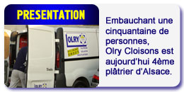 Olry Cloisons est 4ème plâtrier d'Alsace